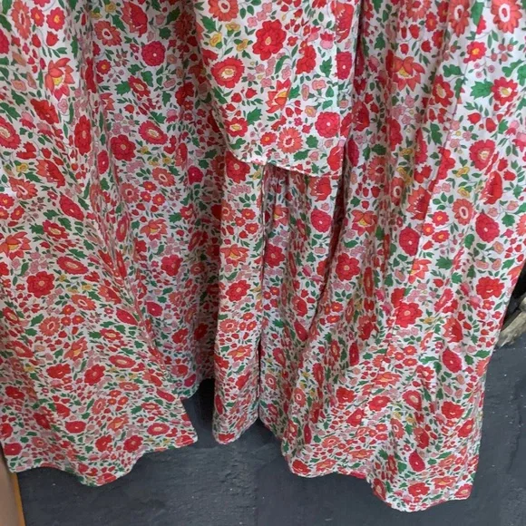 J. Crew Red and Green Floral Dress - Picture 6 of 7